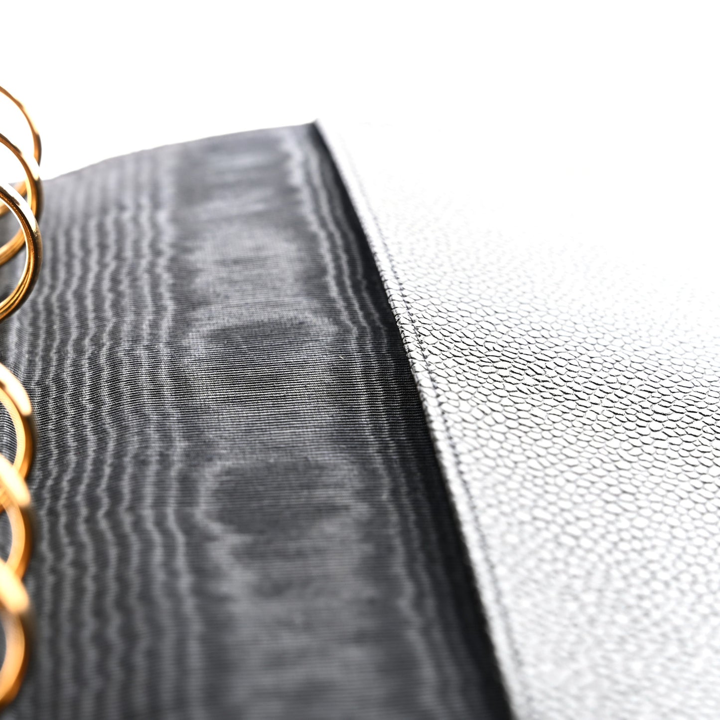 Caviar Quilted CC Ring Agenda Planner Black