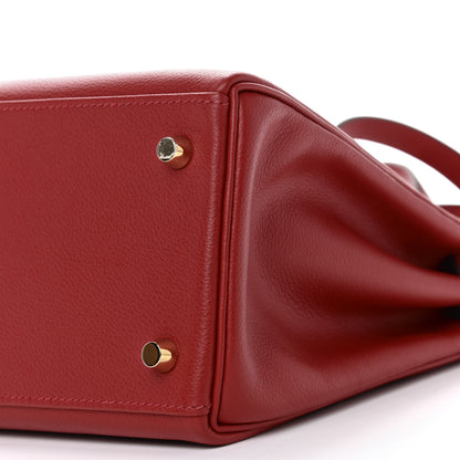 Hermes Evercolor Kelly Retourne 28 Rouge Casaque 8 of 13
