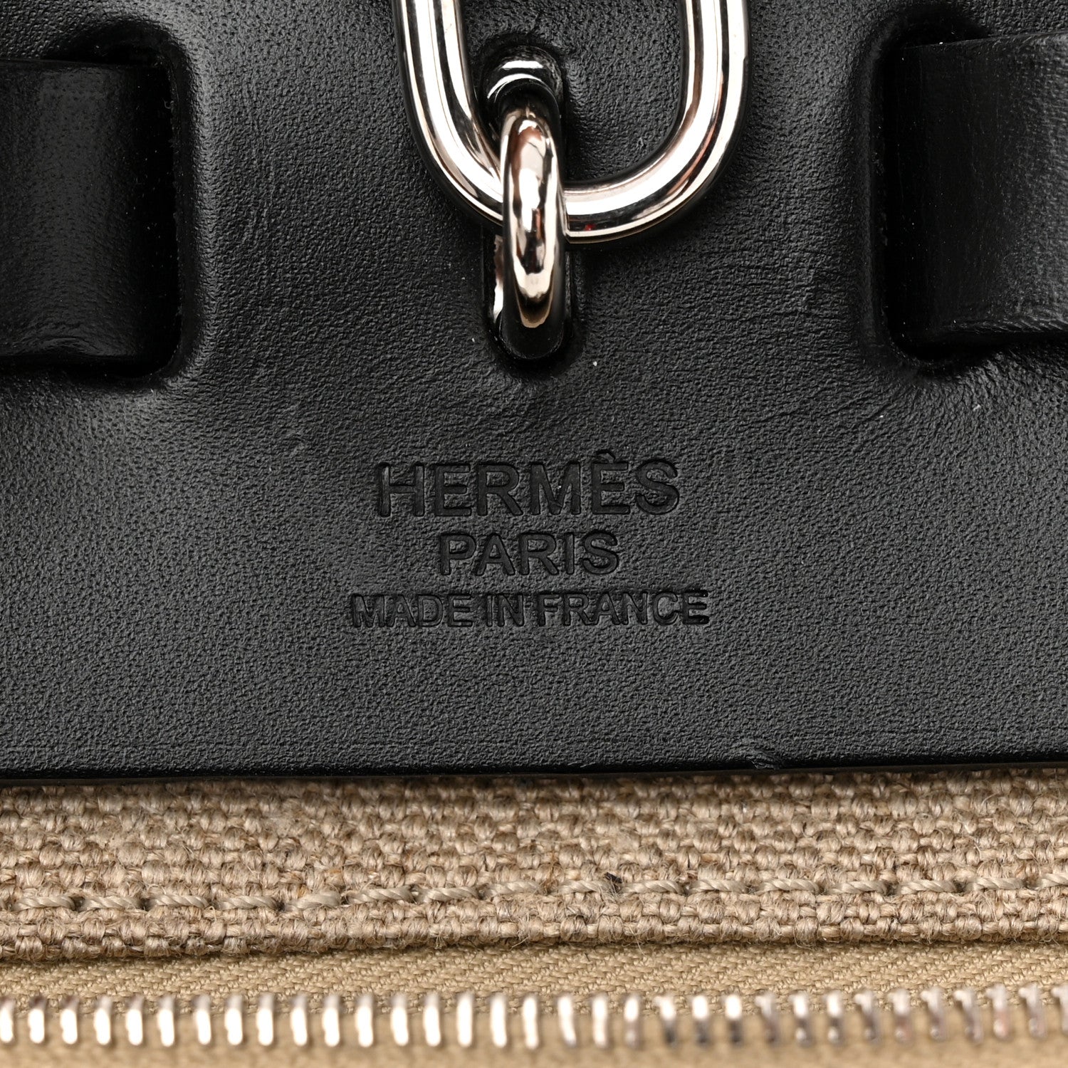Hermes Military Toile Vache Hunter Herbag Zip Retourne 31 PM Ficelle Black 7 of 11