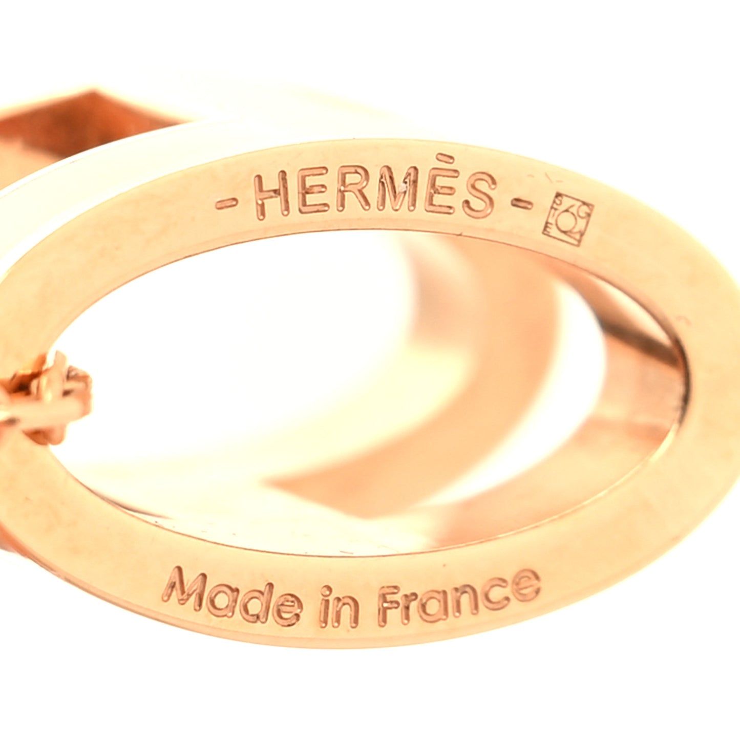 Lacquered Rose Gold Pop H Pendant Necklace Marron Glace