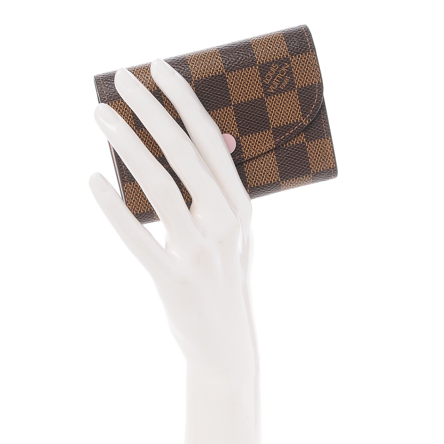 Louis Vuitton Damier Ebene Rosalie Coin Purse Rose Ballerine 2 of 7