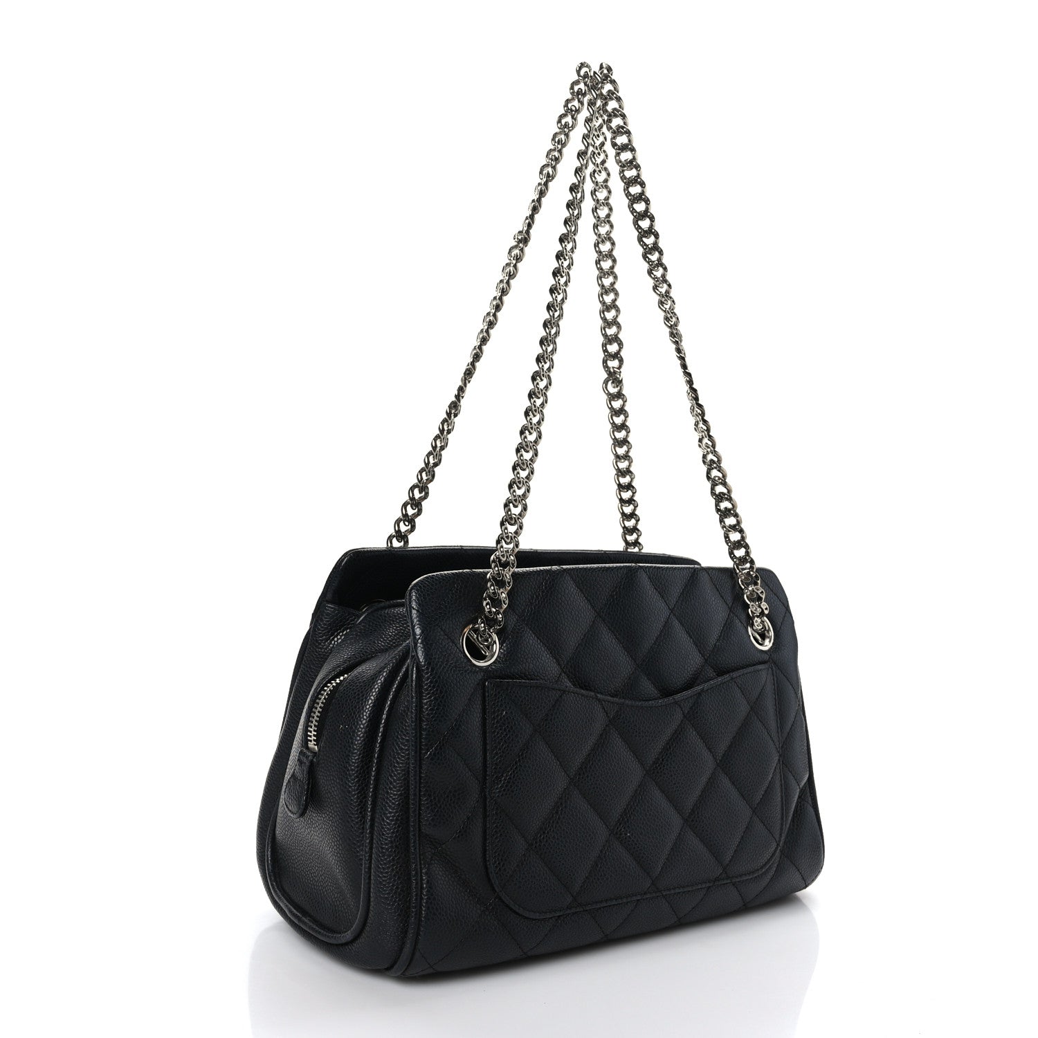 Chanel Caviar Quilted Bijoux Chain Shopping Tote Black 3 of 9
