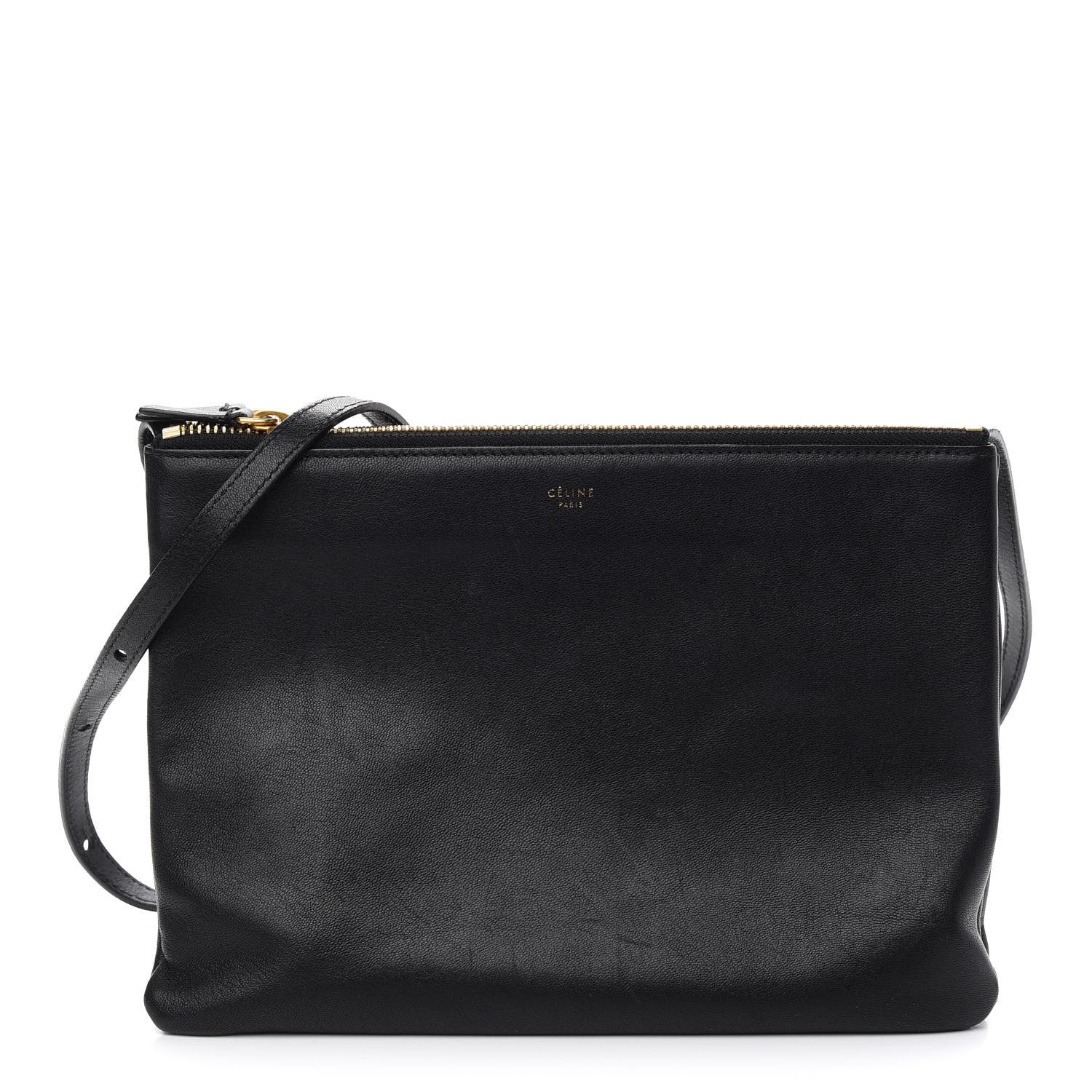Celine Lambskin Small Trio Crossbody Bag Black 1 of 8