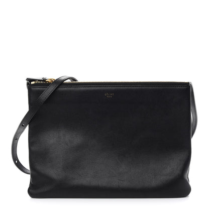 Celine Lambskin Small Trio Crossbody Bag Black 1 of 8