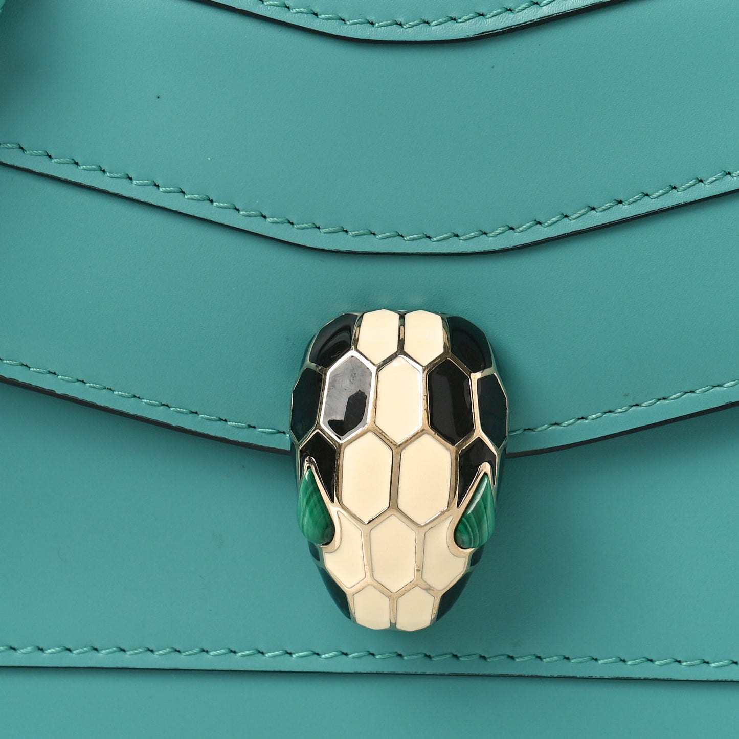 Calfskin Serpenti Forever Shoulder Bag Emerald Green