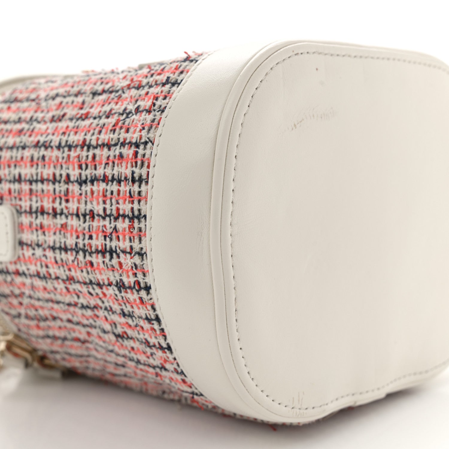 Chanel Tweed Lambskin Timeless Vanity Cosmetic Case White 9 of 12