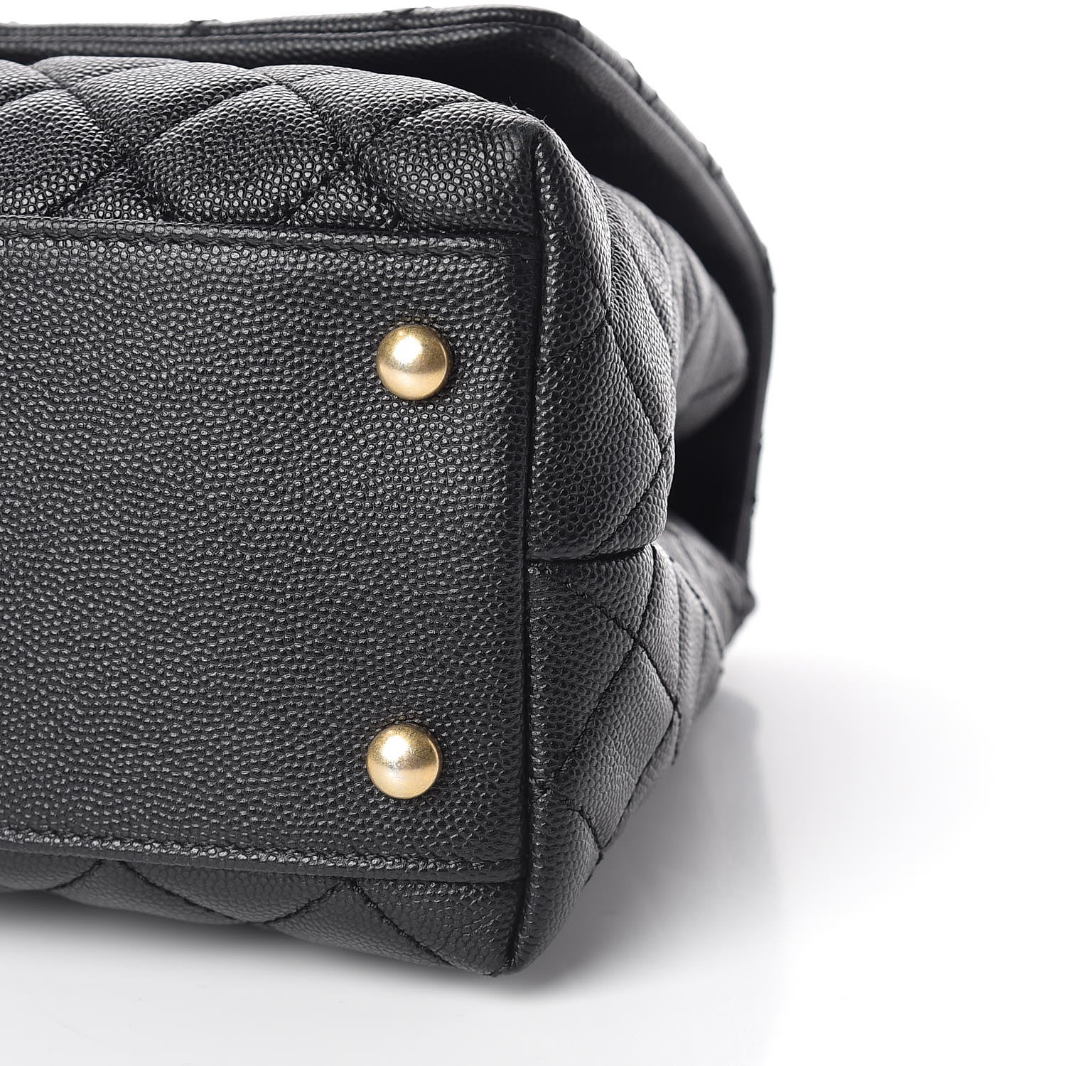 Chanel Caviar Lizard Embossed Quilted Small Coco Handle Flap Black 10 of 10