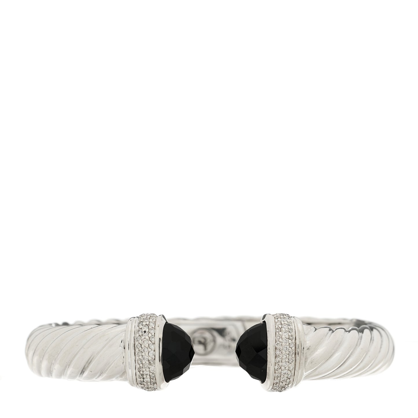 Sterling Silver Diamond Black Onyx 10mm Waverly Bracelet
