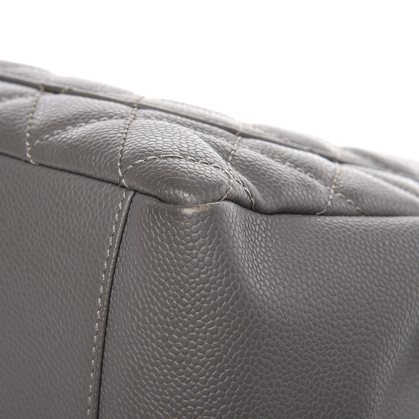 Caviar Quilted Grand Shopping Tote GST Grey