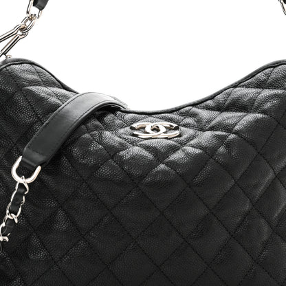 Chanel Caviar Quilted French Riviera Hobo Black 7 of 9