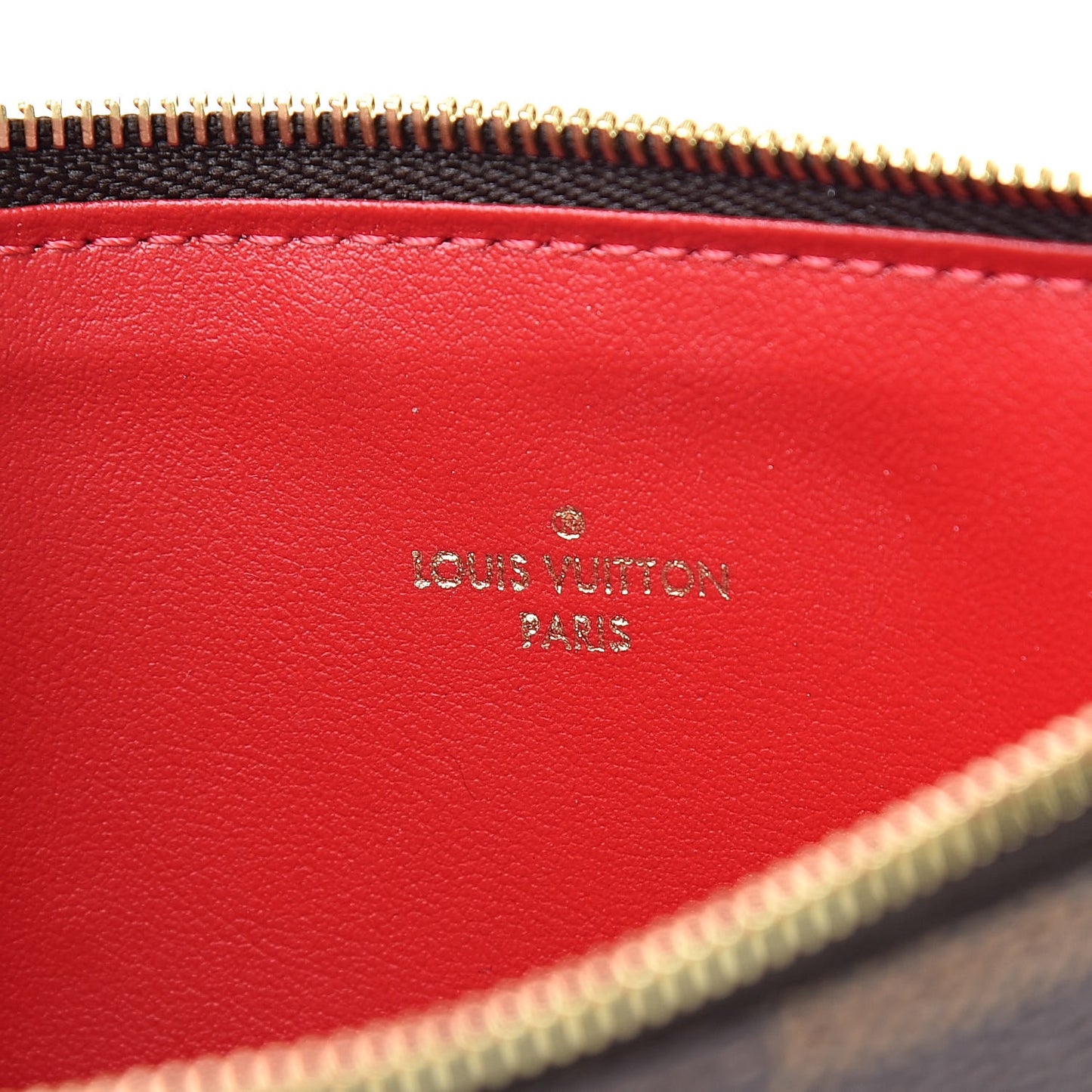 Damier Ebene Felicie Chain Wallet Zippered Insert