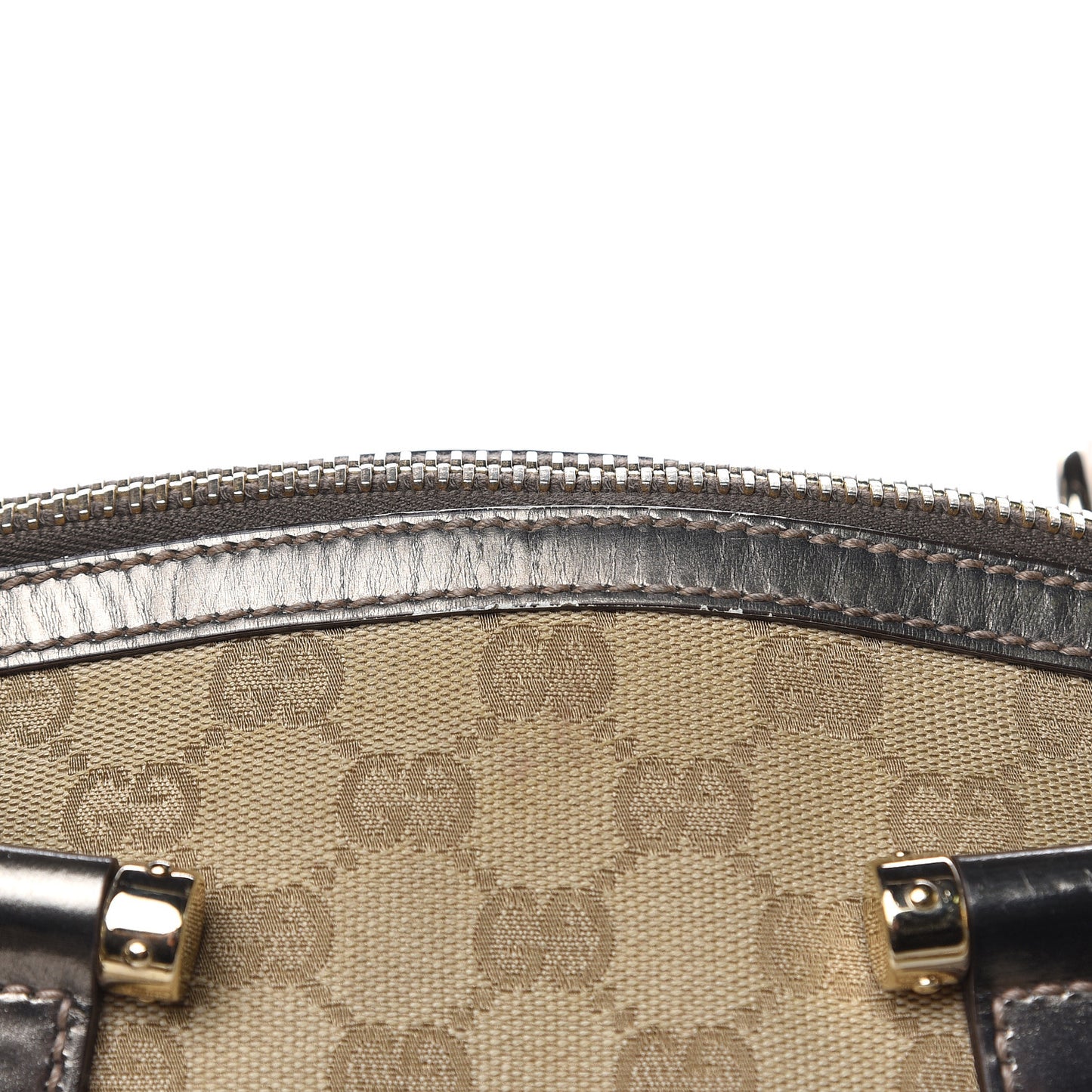 Monogram Pop Bamboo Top Handle Tote Pewter