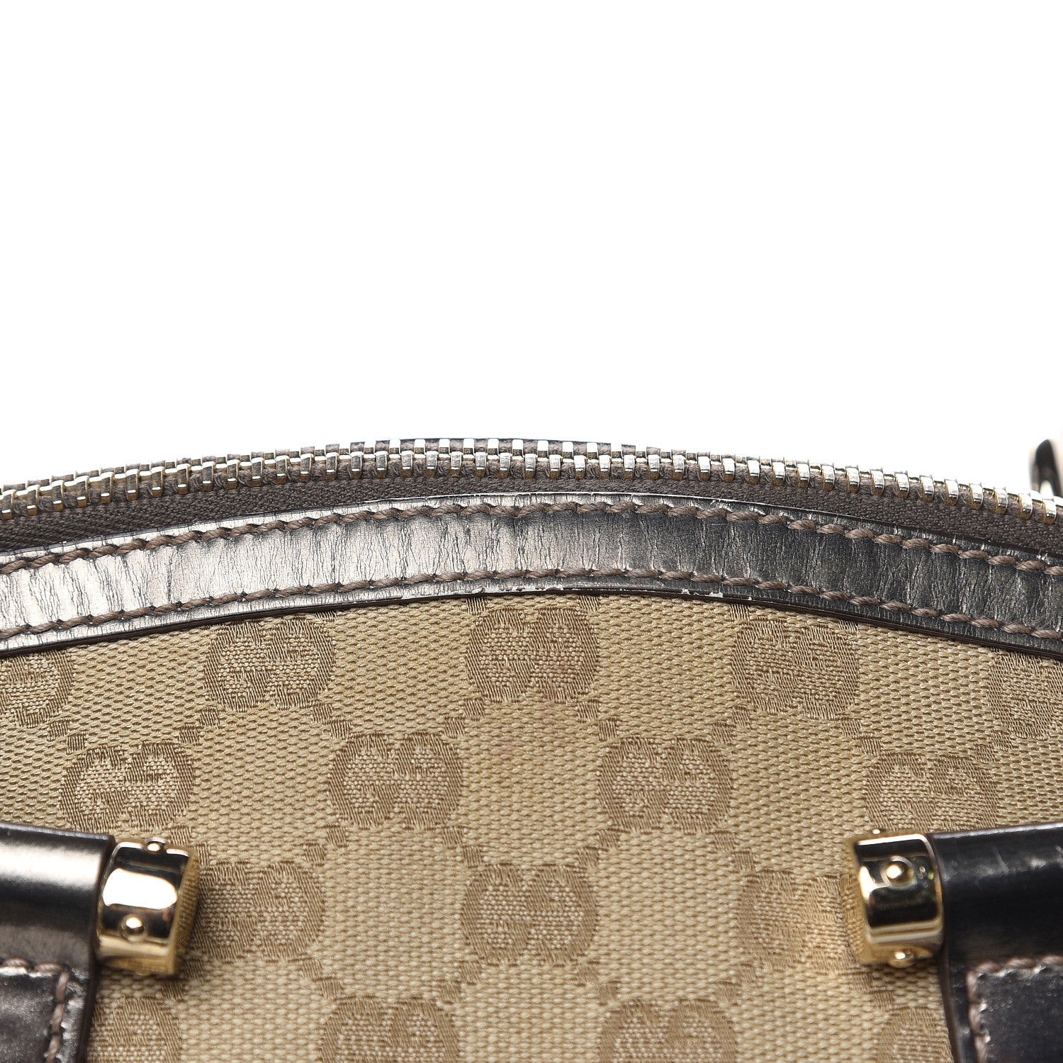 Gucci Monogram Pop Bamboo Top Handle Tote Pewter 13 of 17