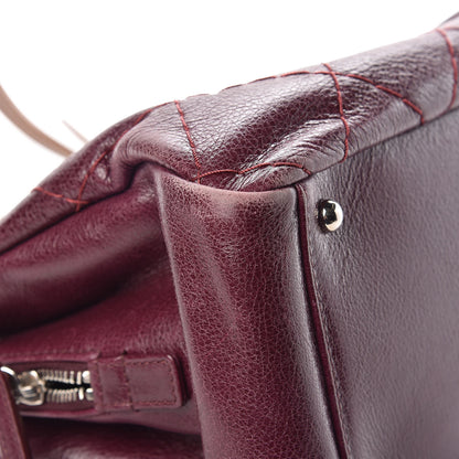 Chanel Glazed Calfskin On the Road Zip Tote Plum 9 of 13
