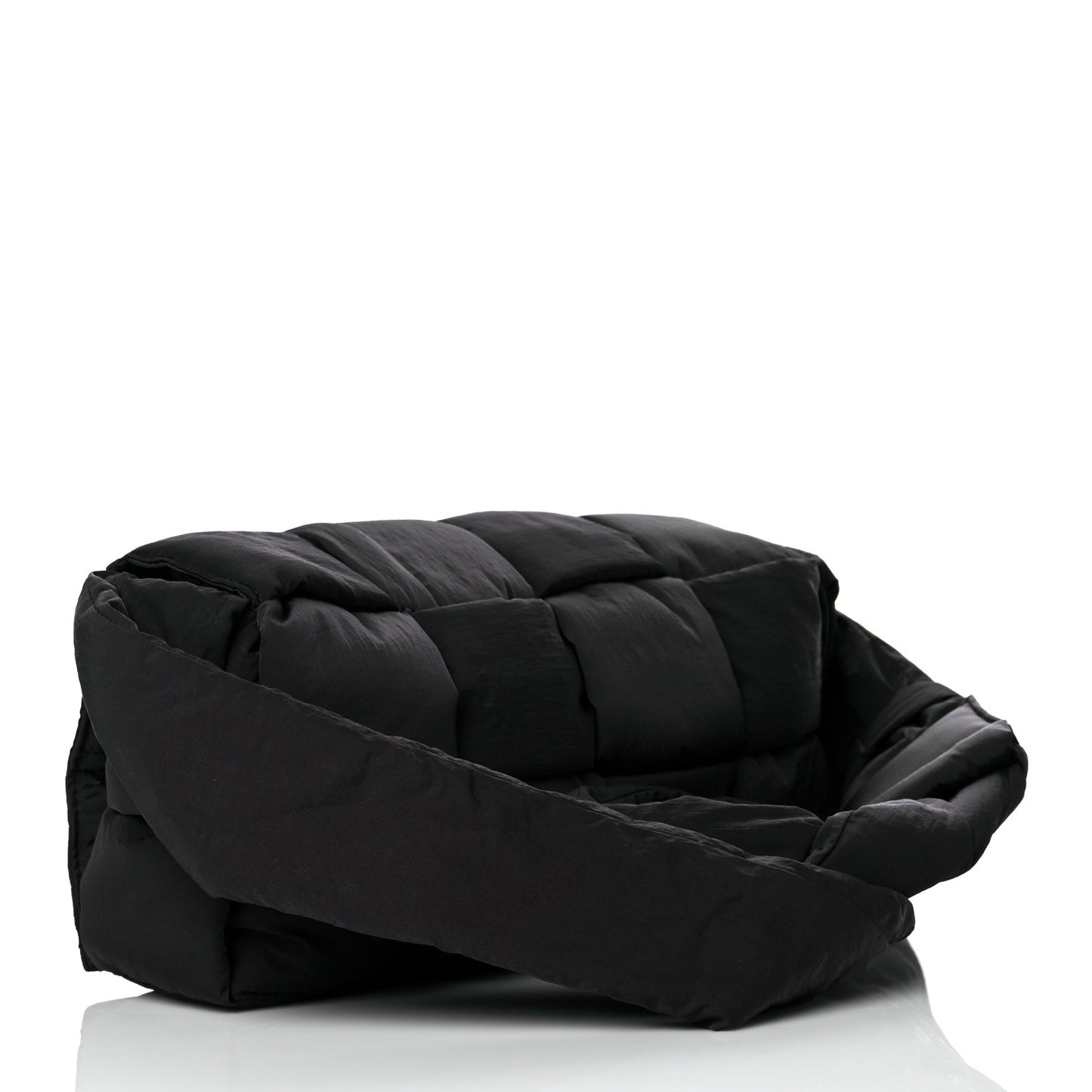 Nylon Intrecciato Padded Tech Cassette Bag Black