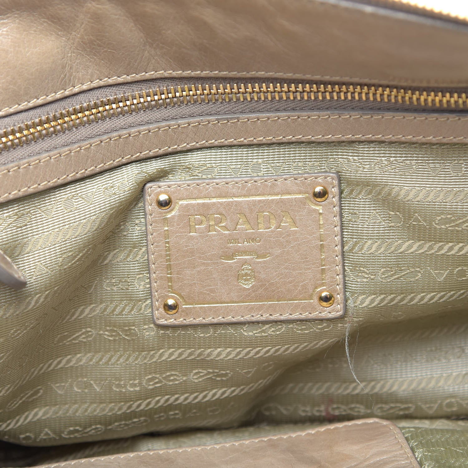 Prada Vitello Shine Antik Satchel Cammeo 6 of 13