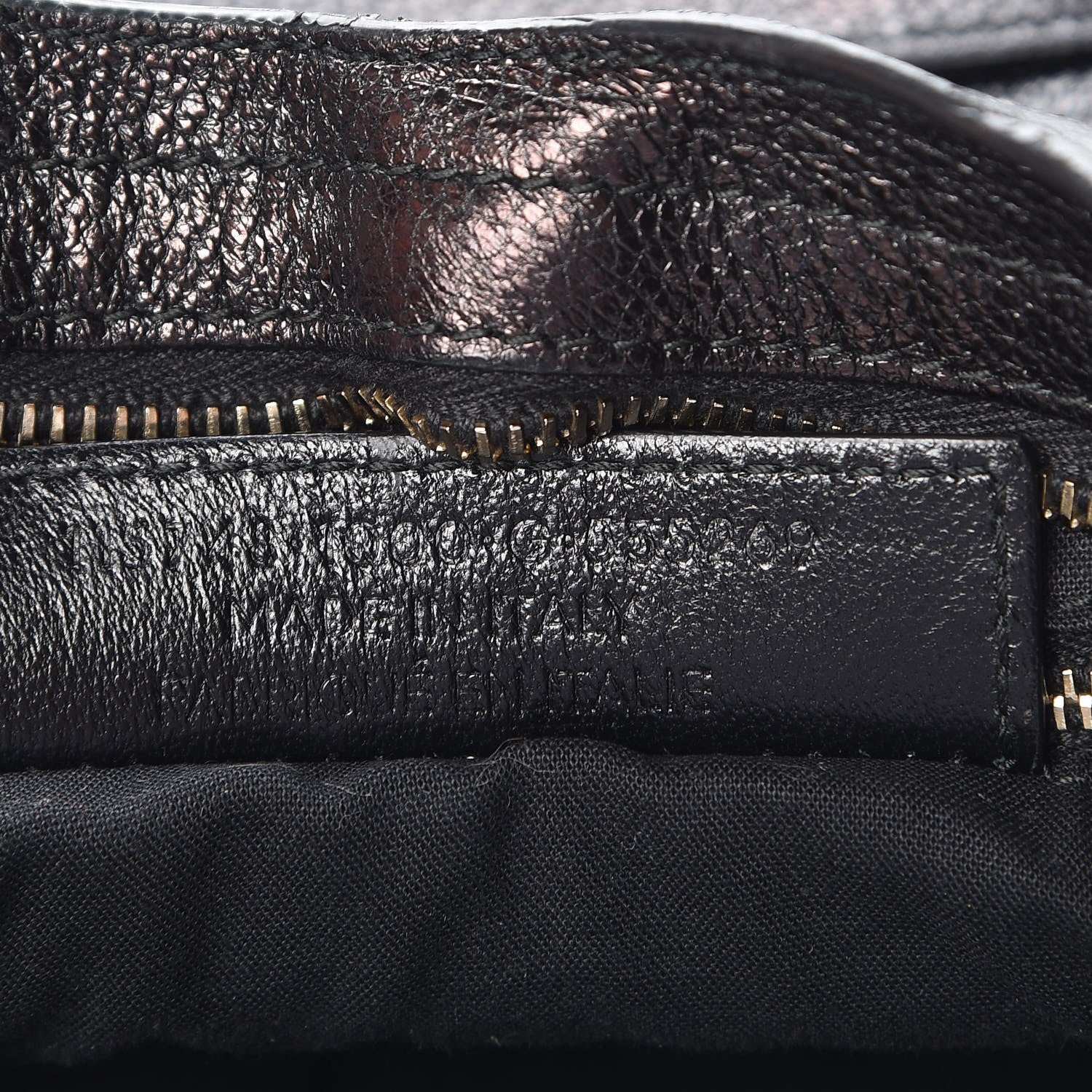 Balenciaga Chevre Gold Metallic Edge Hardware City Black 7 of 7
