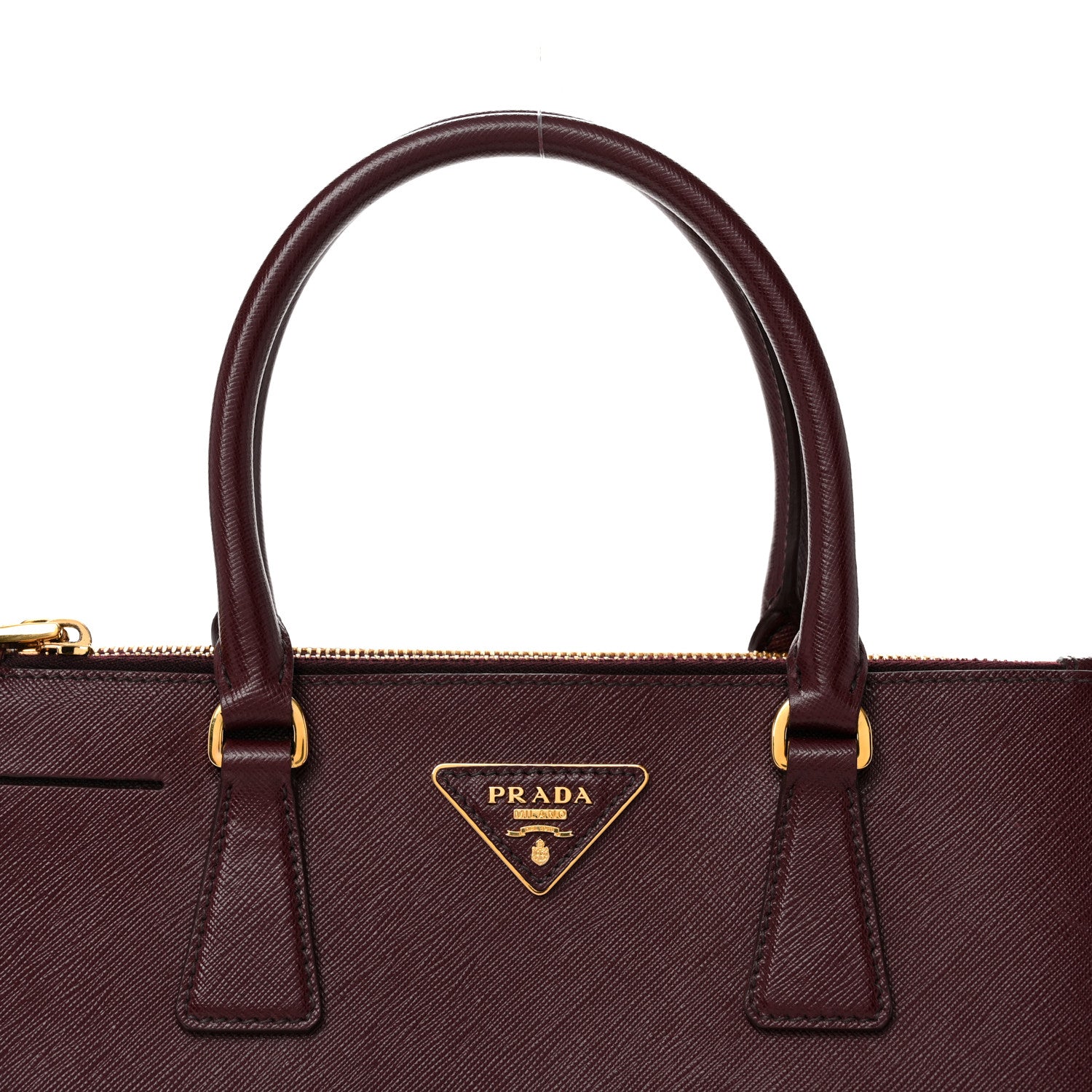 Prada Saffiano Lux Small Galleria Double Zip Tote Cherry 8 of 10