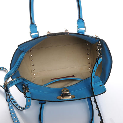 Valentino Garavani Vitello Mini Rockstud Double Handle Tote Parrot 6 of 10