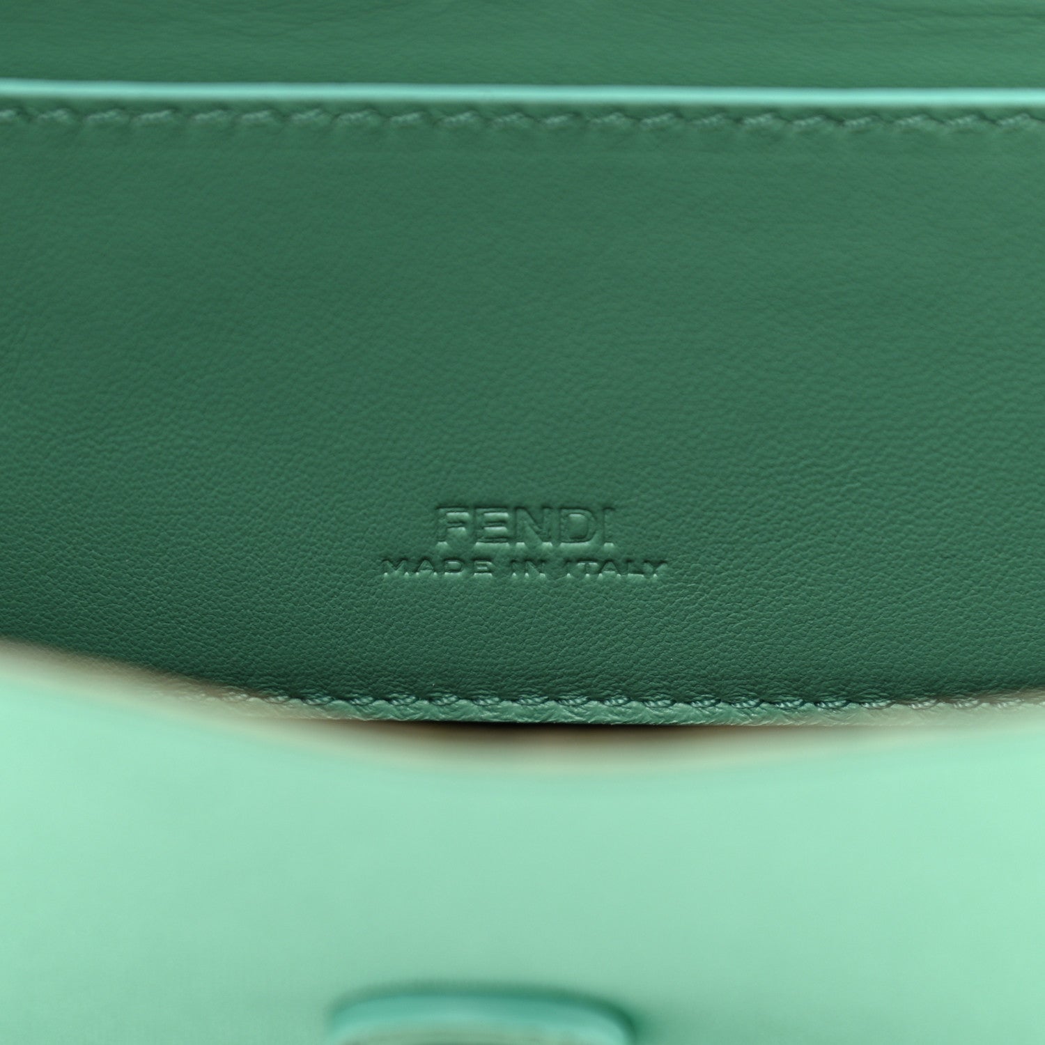 Fendi Silk Satin Phone Baguette Spring Turquoise 6 of 9
