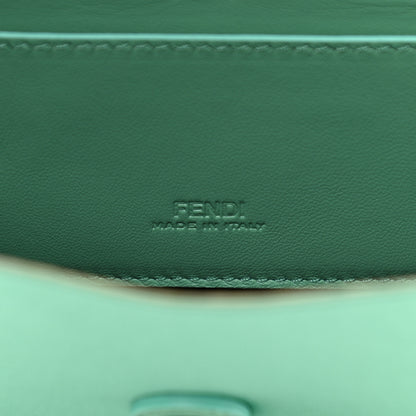 Fendi Silk Satin Phone Baguette Spring Turquoise 6 of 9