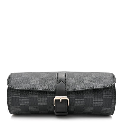 Louis Vuitton Damier Graphite 3 Watch Travel Case 1 of 6