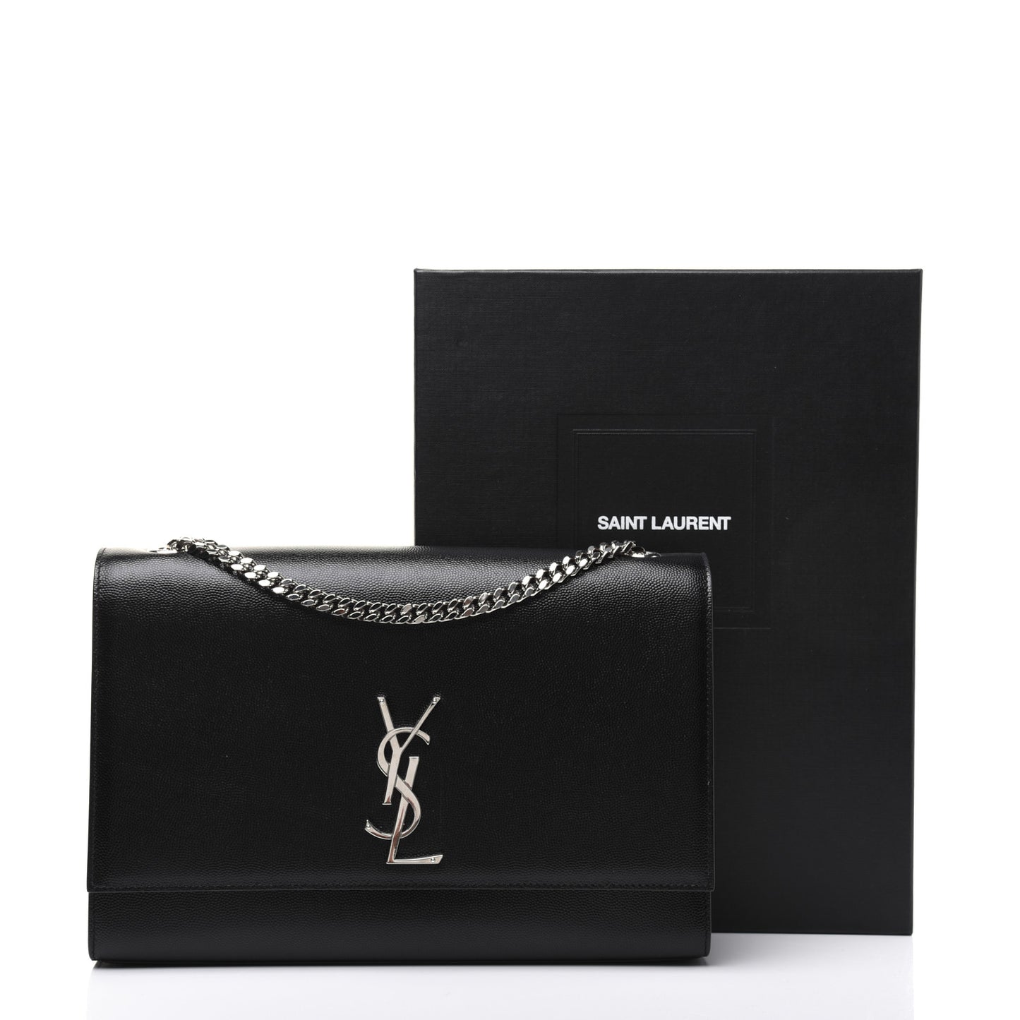 Grain De Poudre Large Classic Monogram Kate Satchel Black