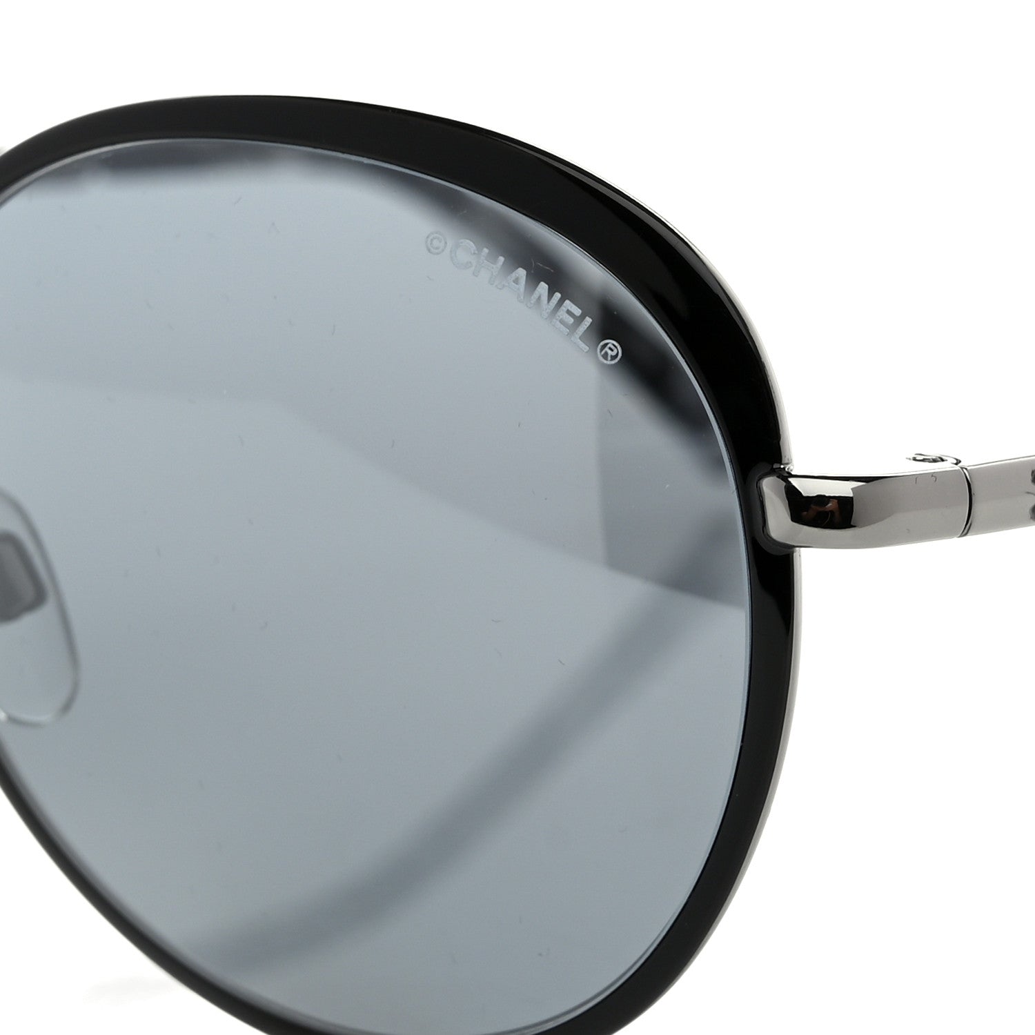 Chanel Round Spring Sunglasses 4206 Black 5 of 8