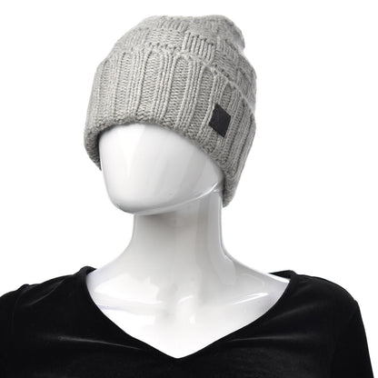Louis Vuitton Cashmere Damier Helsinki Beanie Hat Grey 2 of 4
