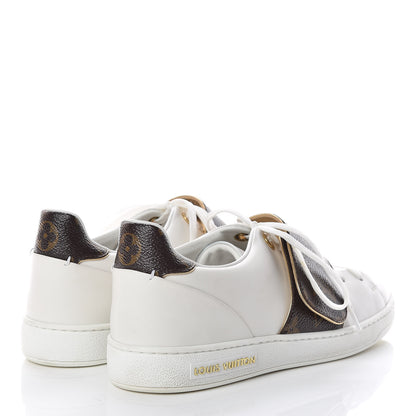 Louis Vuitton Calfskin Monogram Frontrow Sneakers 38 White 4 of 15