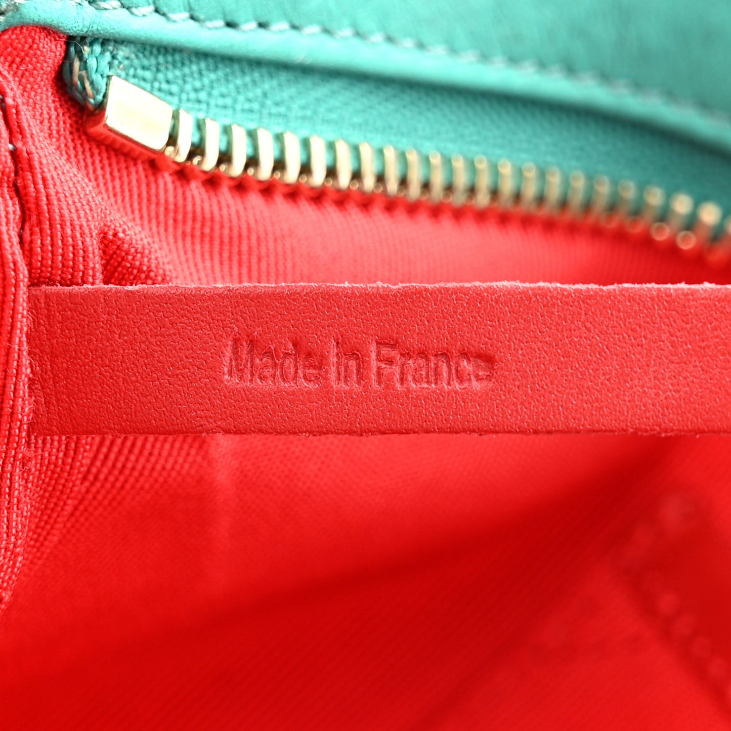 Calfskin Spikes Loubiposh Chain Clutch Turquoise