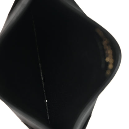 Saint Laurent Grain De Poudre Matelasse Chevron Monogram Credit Card Case Black 5 of 9