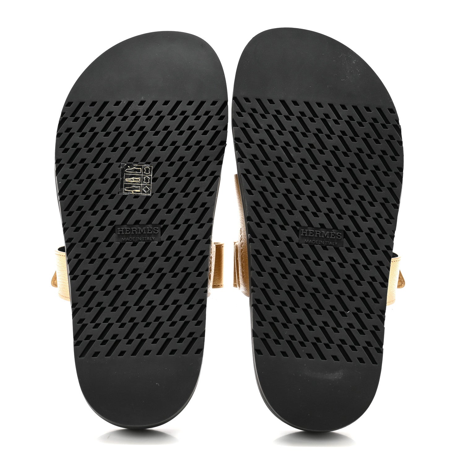 Hermes Metallic Goatskin Womens Chypre Sandals 38.5 Dore 5 of 9