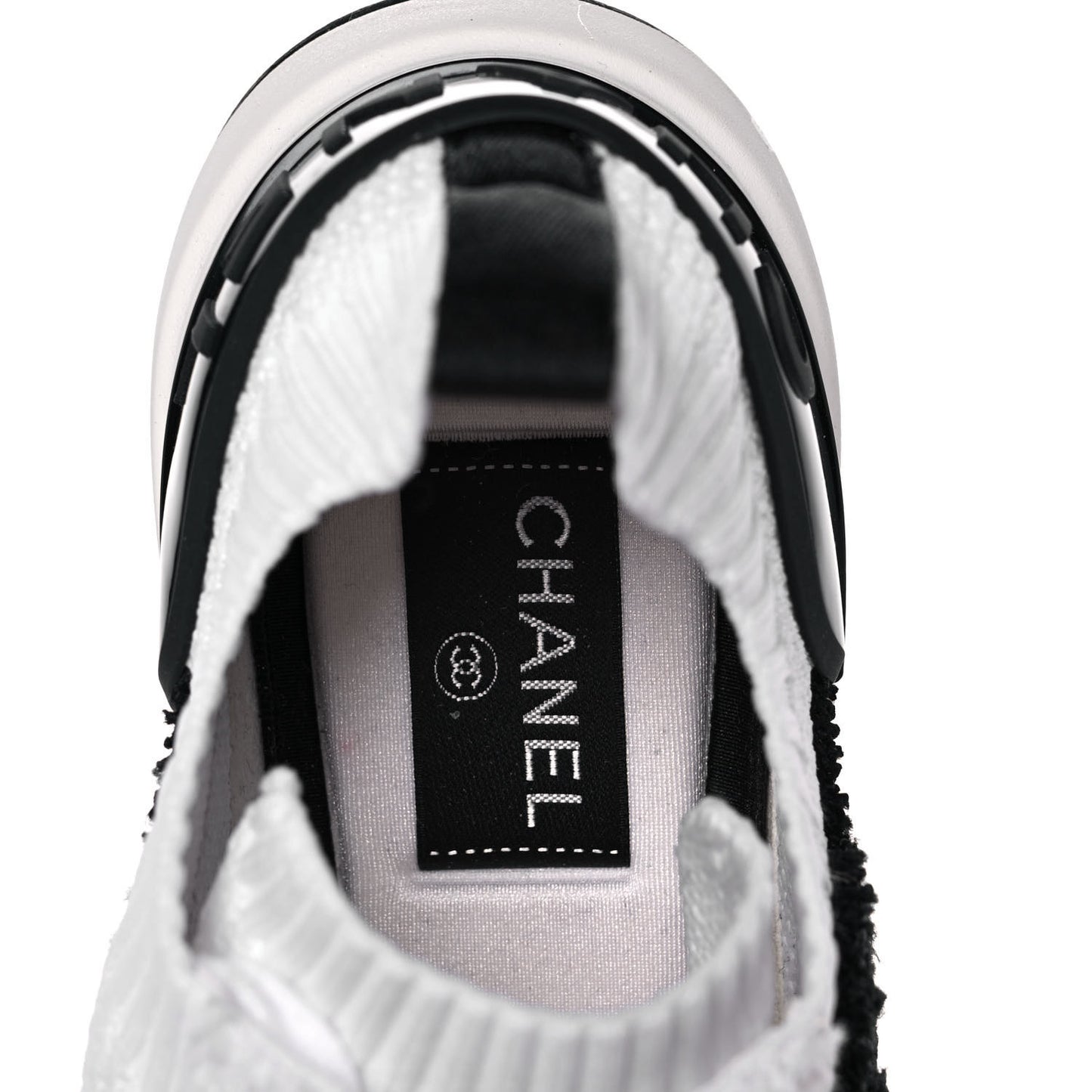 Knit Womens CC Sneakers CC Sneakers 37.5 White Black
