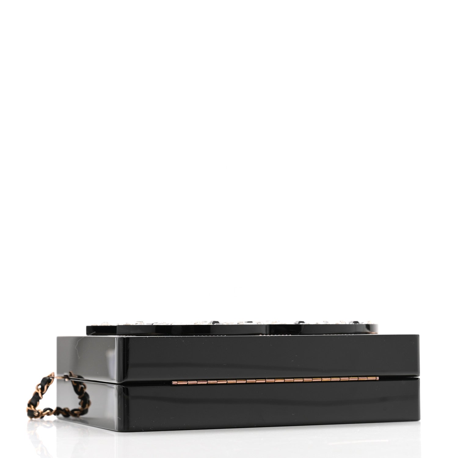 Chanel Plexiglass Crystal CC Minaudiere Clutch Black Copper 7 of 12
