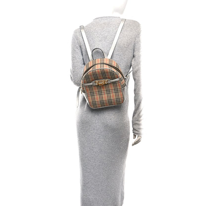 Burberry Smooth Calfskin 1983 Knight Check Link Backpack Silver 2 of 9