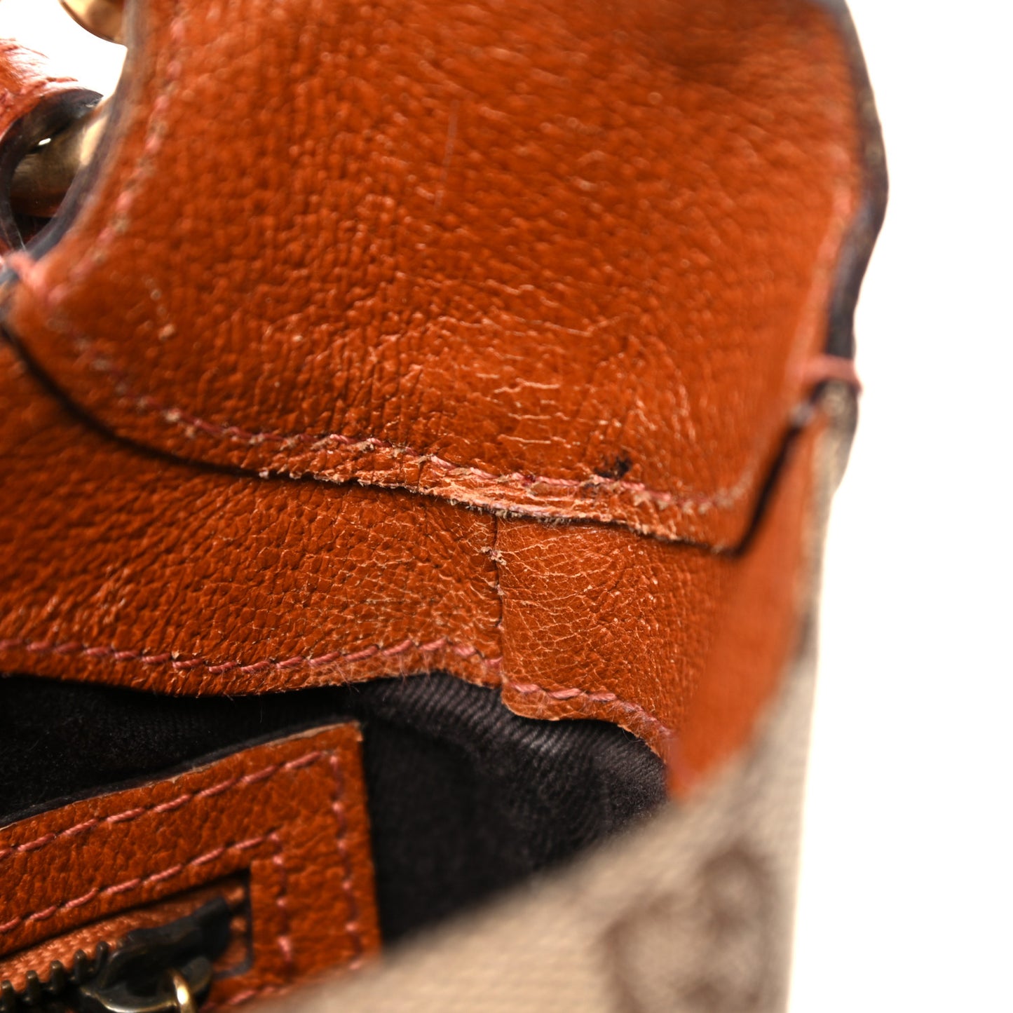 Monogram Mini Piston Lock Jackie O Hobo Orange