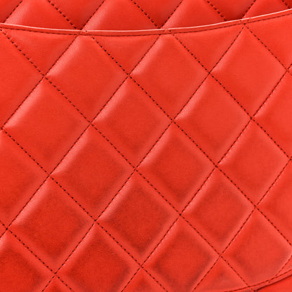 Chanel Lambskin Quilted Maxi Single Flap Red 12 of 15