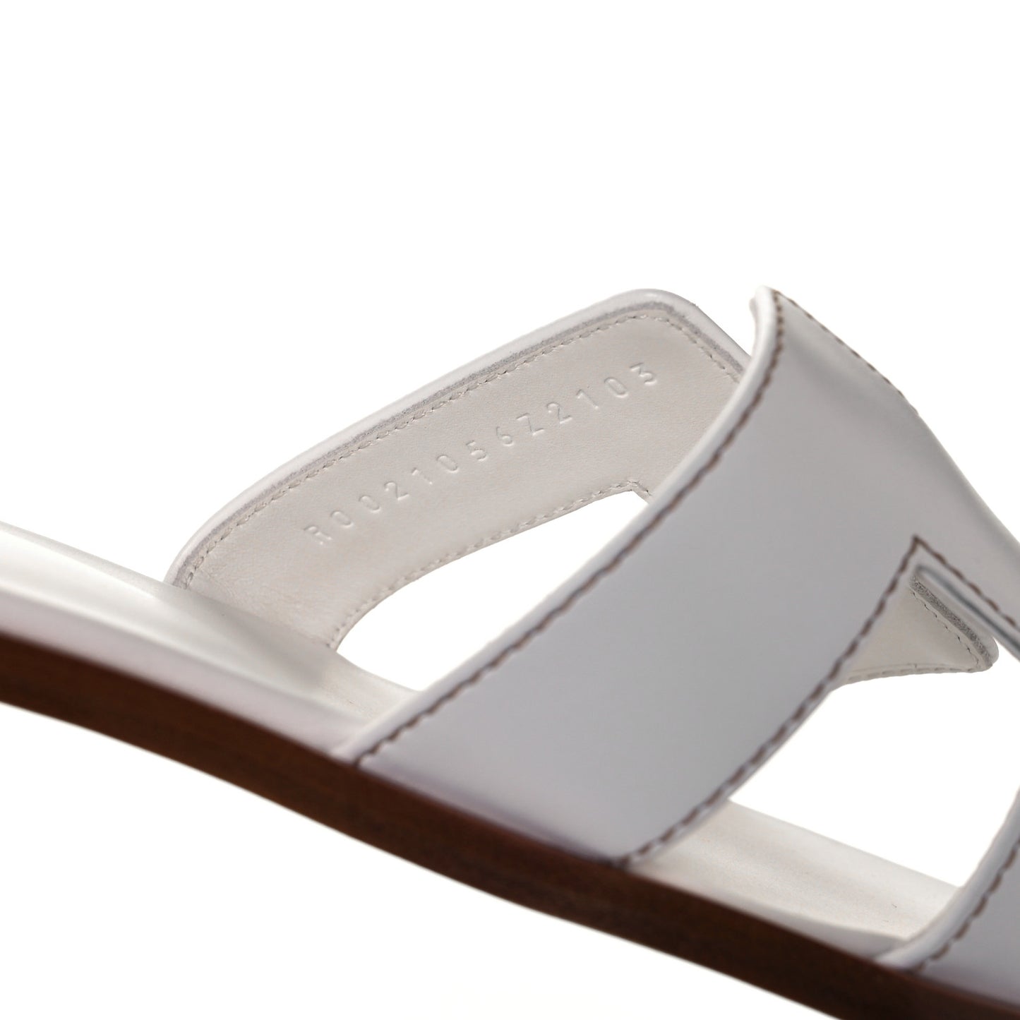 Box Calfskin Oran Sandals 39 White