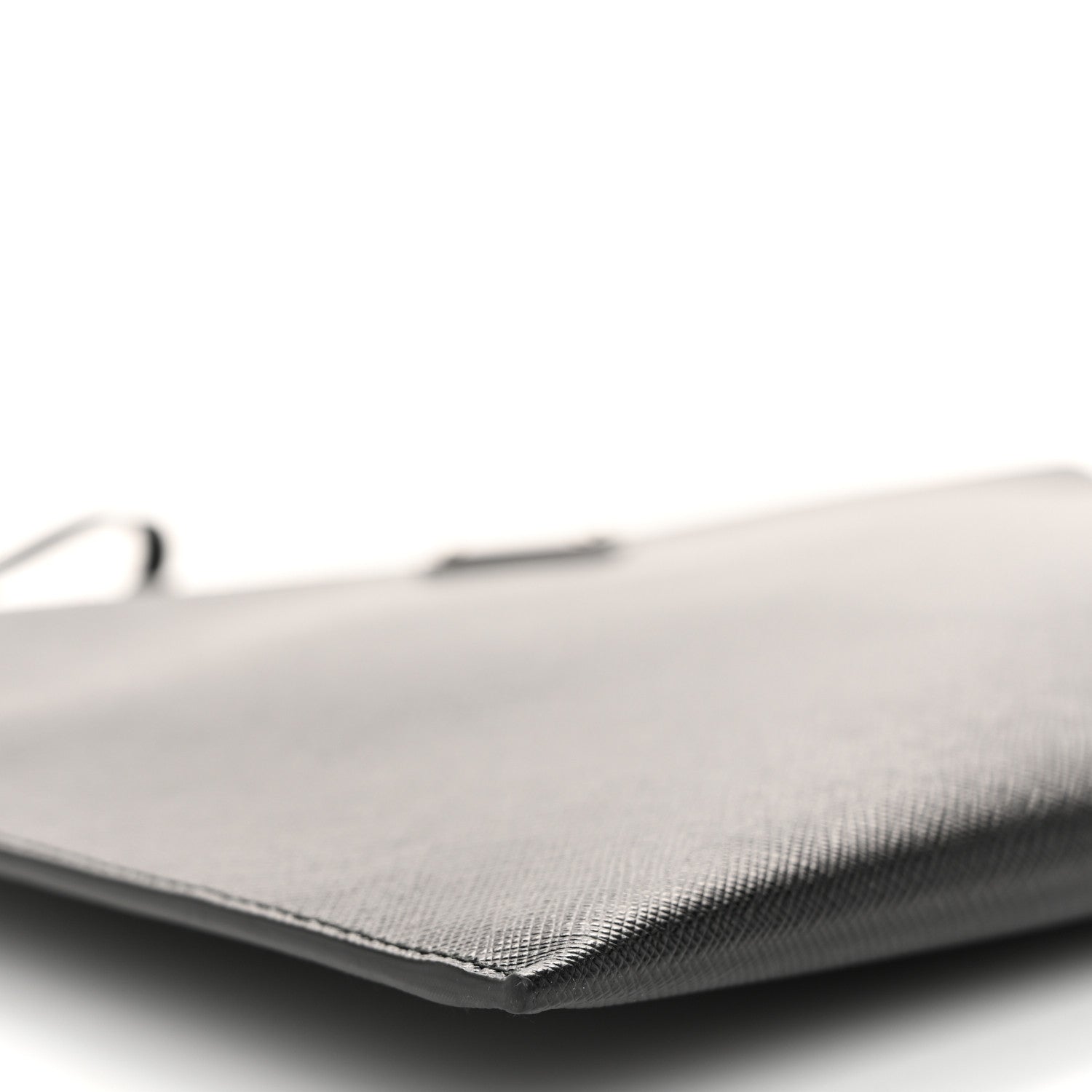 Prada Saffiano Flat Wristlet Pouch Black 8 of 10