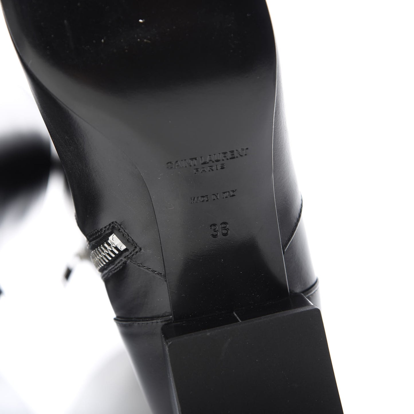 Calfskin Knee High Boots 38 Black
