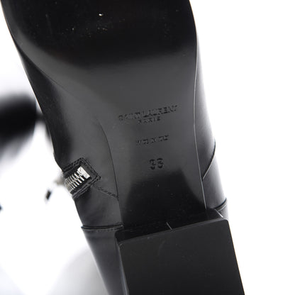 Saint Laurent Calfskin Knee High Boots 38 Black 6 of 10