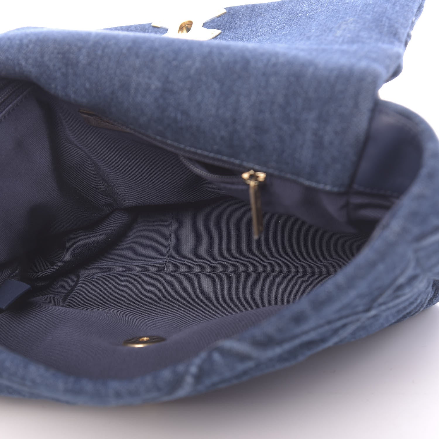 Chanel Denim Quilted Medium 19 Flap Blue 5 of 11