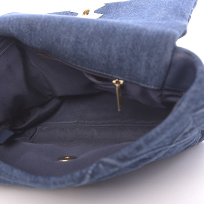 Chanel Denim Quilted Medium 19 Flap Blue 5 of 11