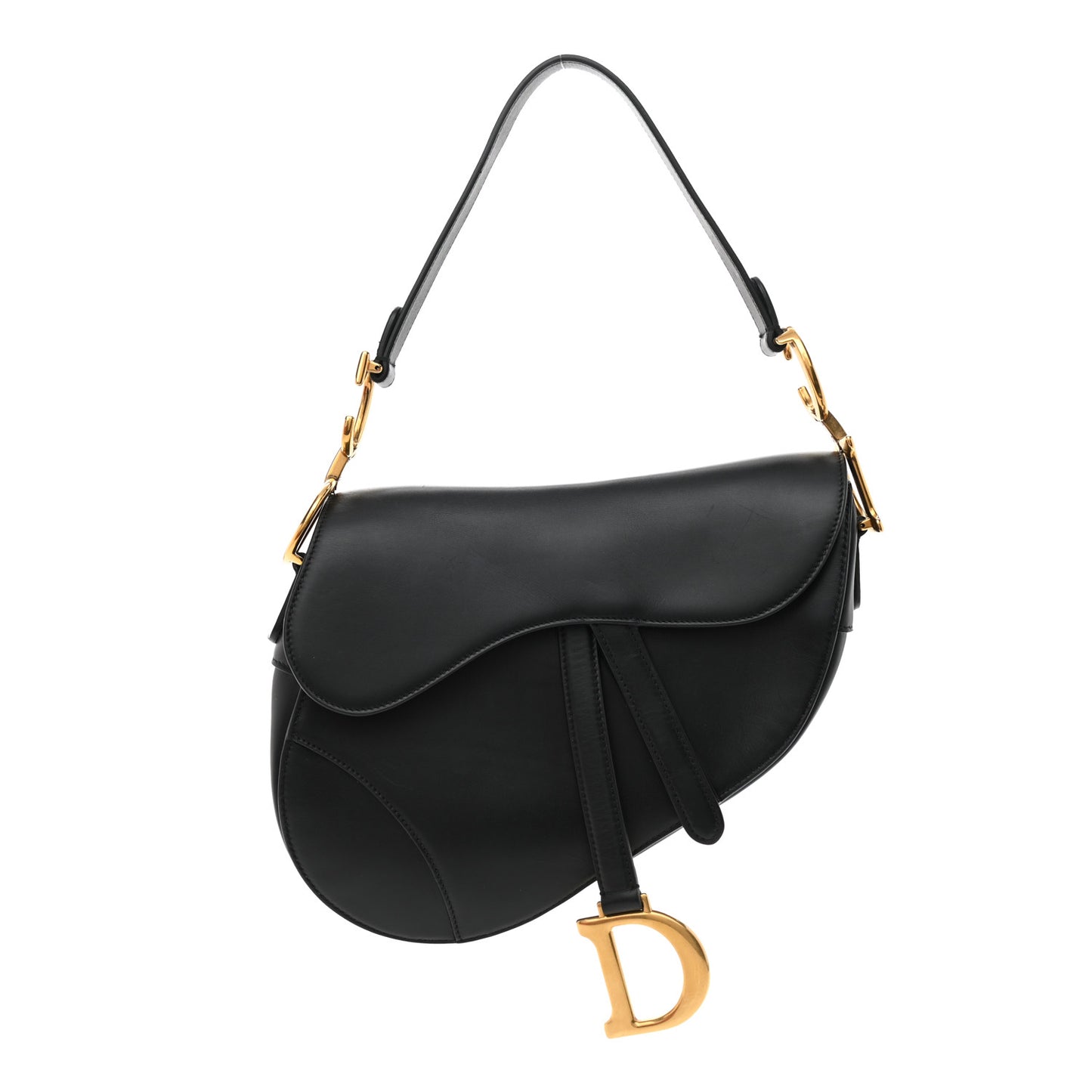 Calfskin Saddle Bag Black
