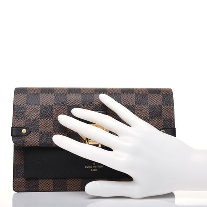 Louis Vuitton Damier Ebene Vavin Chain Wallet Black 2 of 12