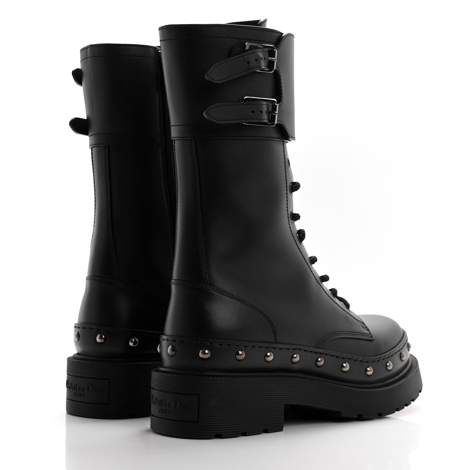 Christian Dior Calfskin Diorquake 25mm Combat Boots 38 Black 4 of 9