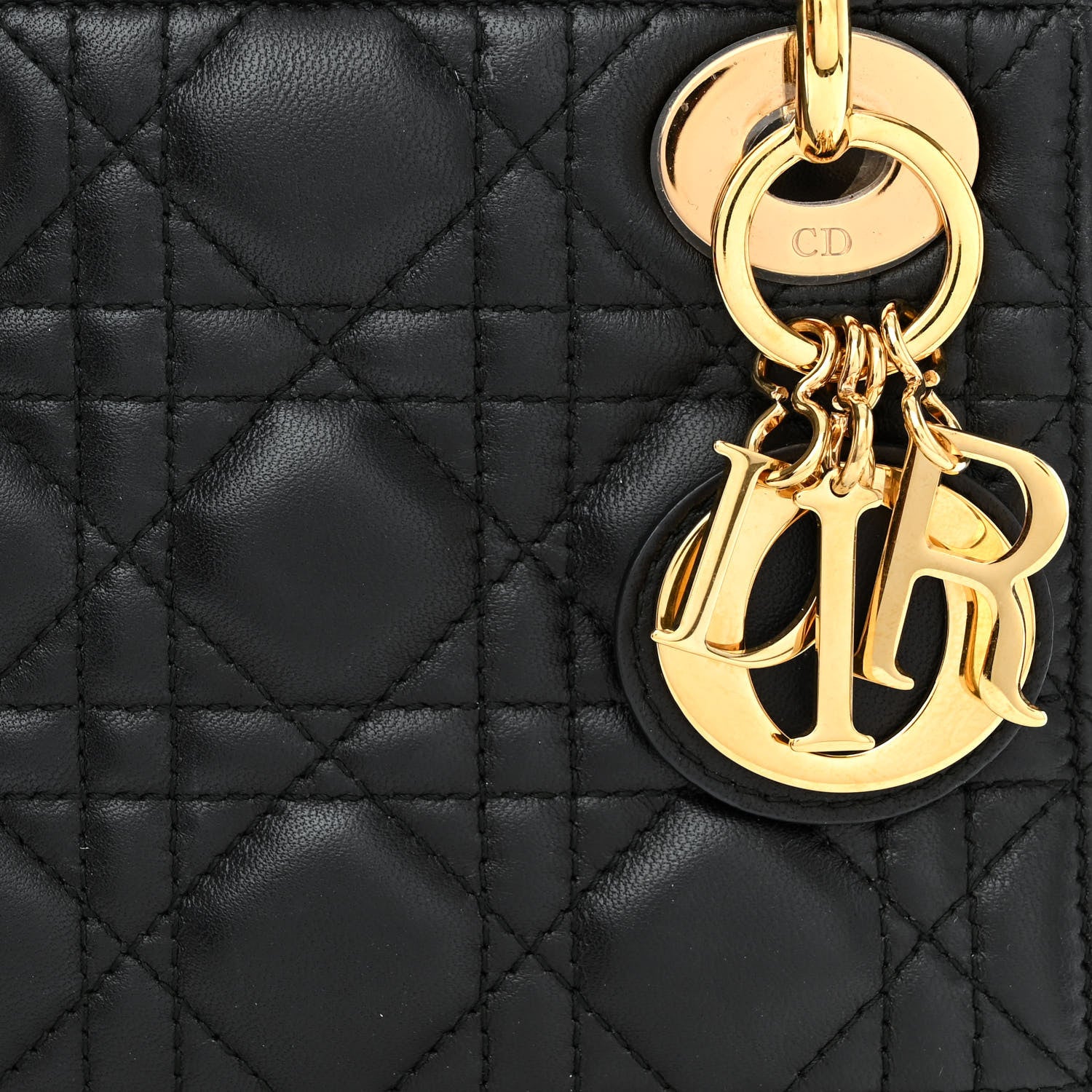 Christian Dior Lambskin Cannage Mini Lady Dior Black 8 of 11