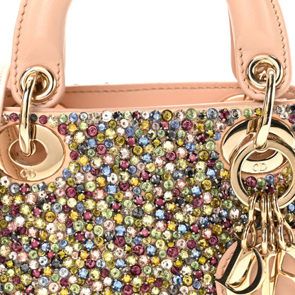 Christian Dior Satin Crystal Beaded Embroidered Micro Lady Dior Multicolor 8 of 11