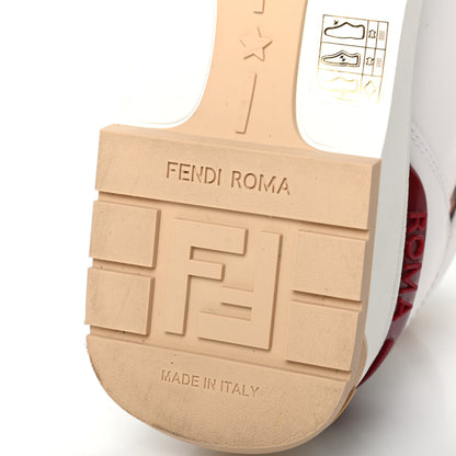 Fendi Vitello Mesh FF T-Rex Sneakers 40.5 Ultra White Tobacco Moro Zucca 7 of 8